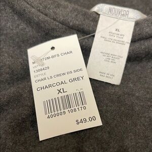 Aritzia Charcoal Grey V-Neck Sweater